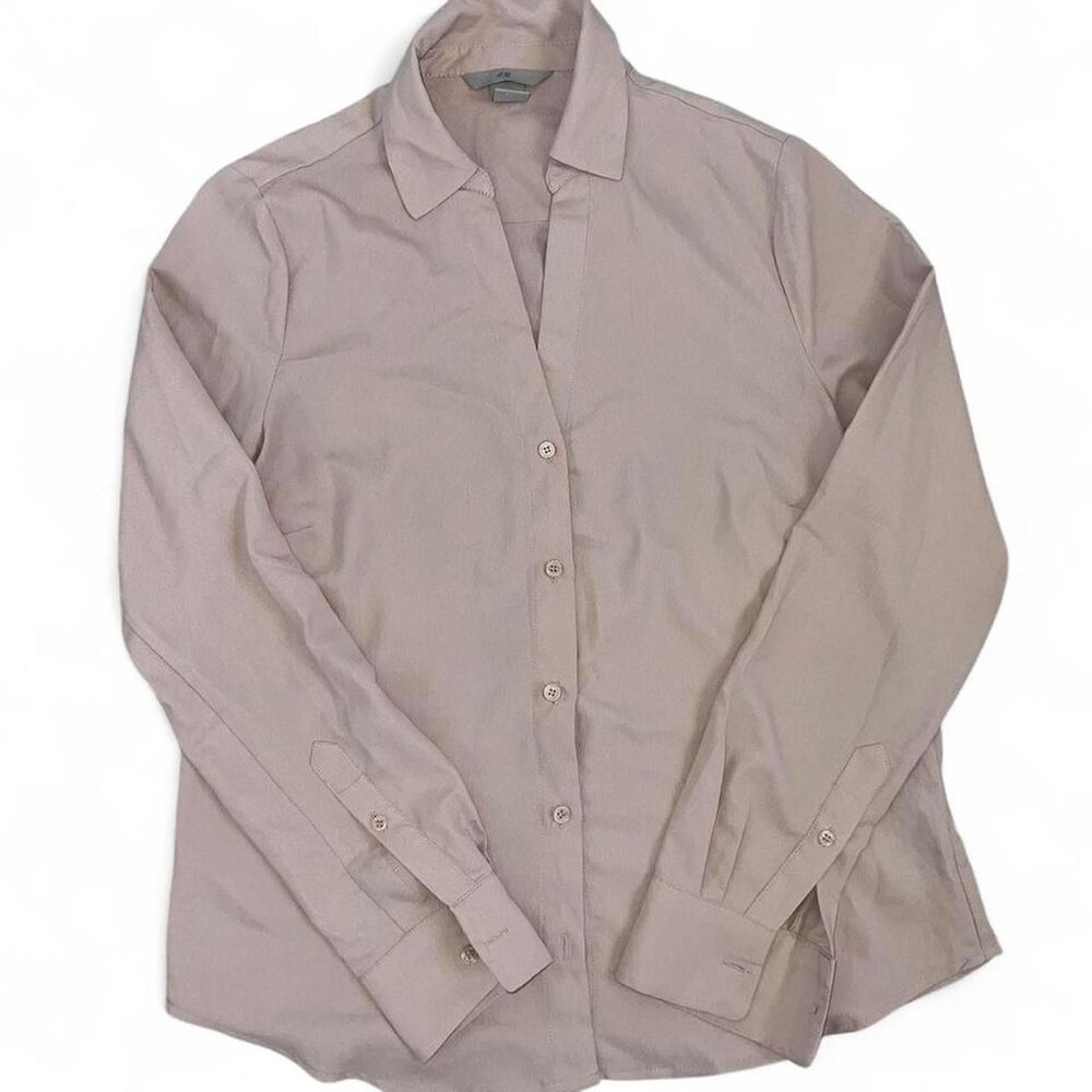 H-m Women's Pink and Tan Blouse